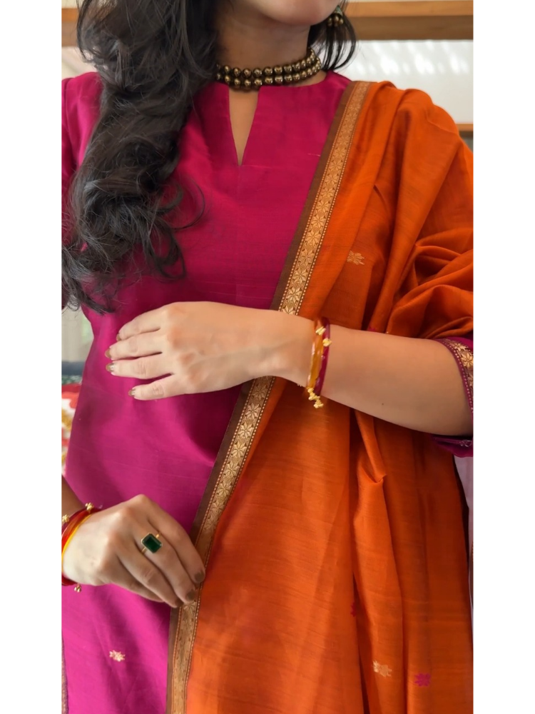 Arohi Handwoven Maheswari Suit