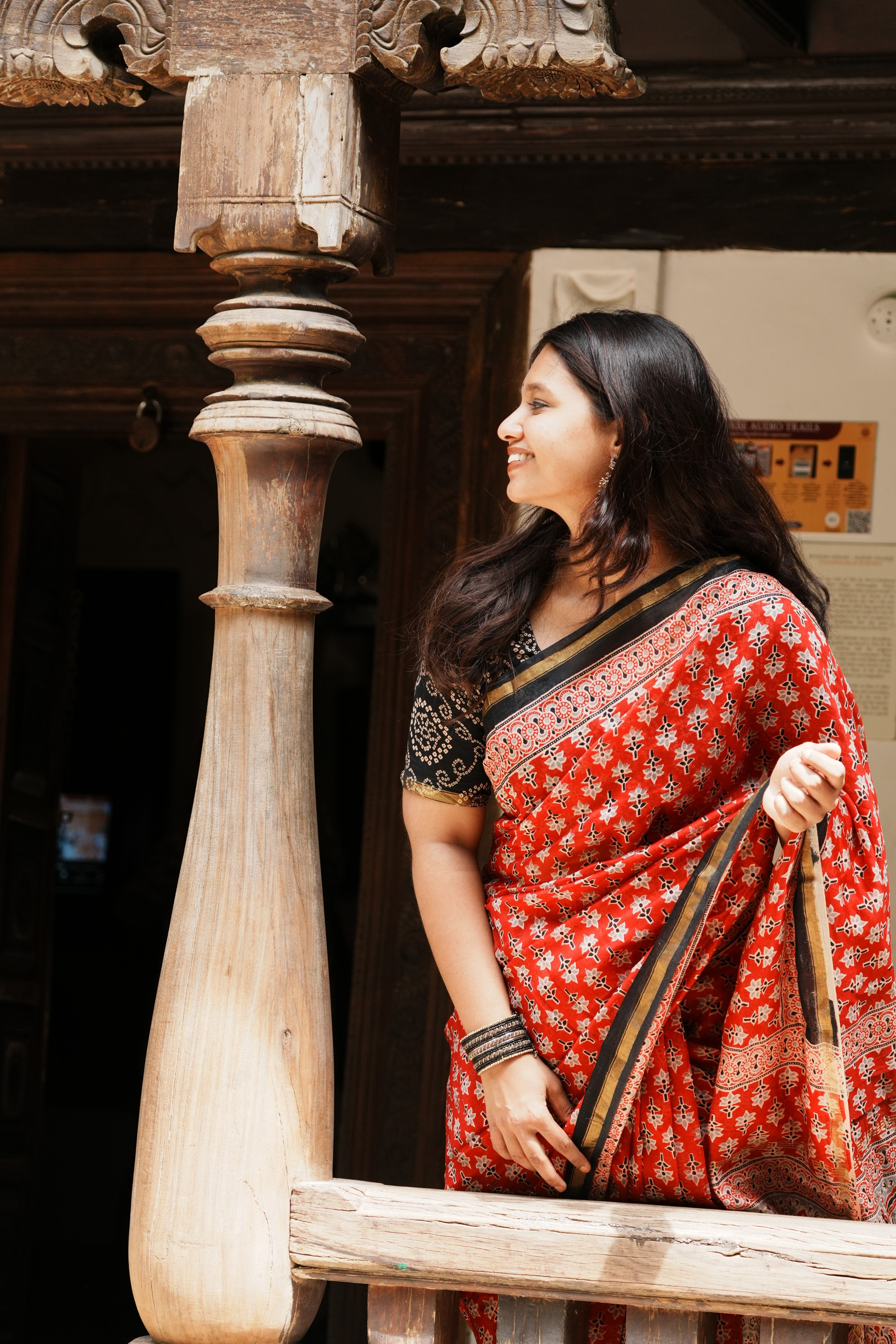 Anika – Limited Artisan Edition | Handblocked Chanderi Silk Cotton Saree