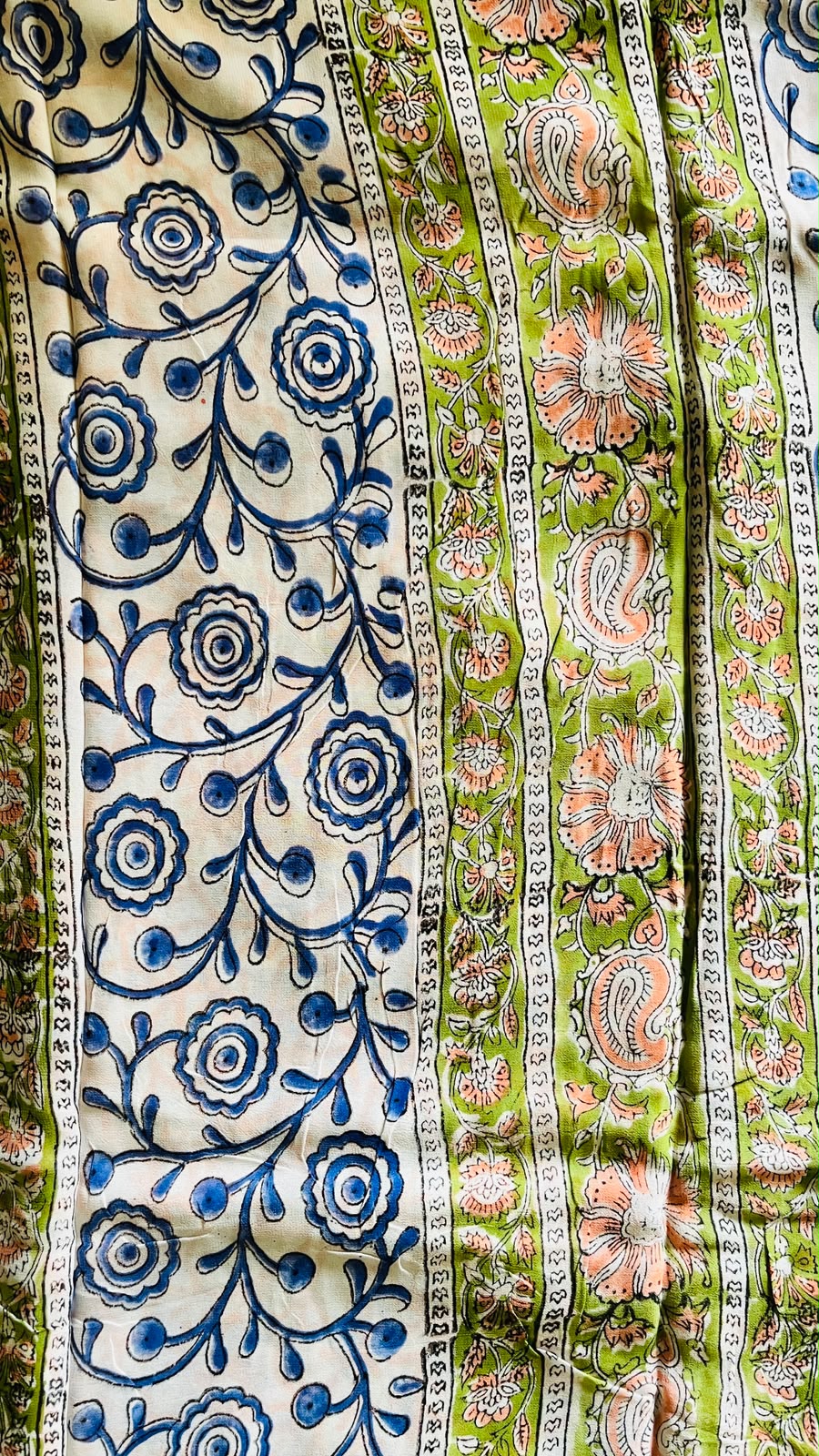 Neelima – Floral Handblocked Georgette Saree
