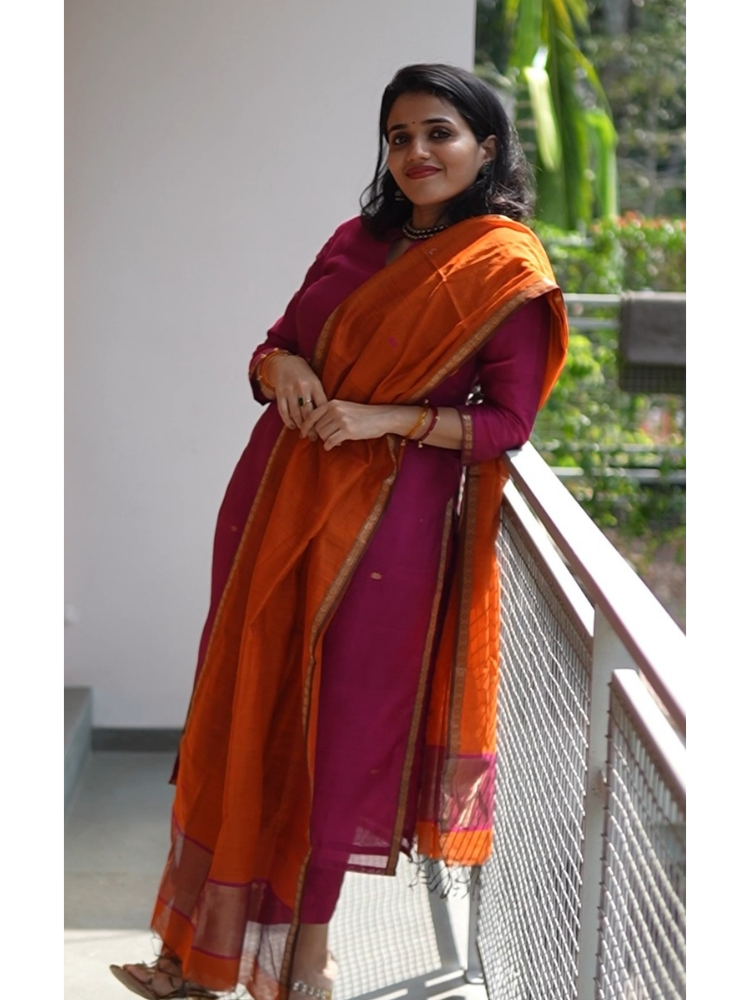 Arohi Handwoven Maheswari Suit