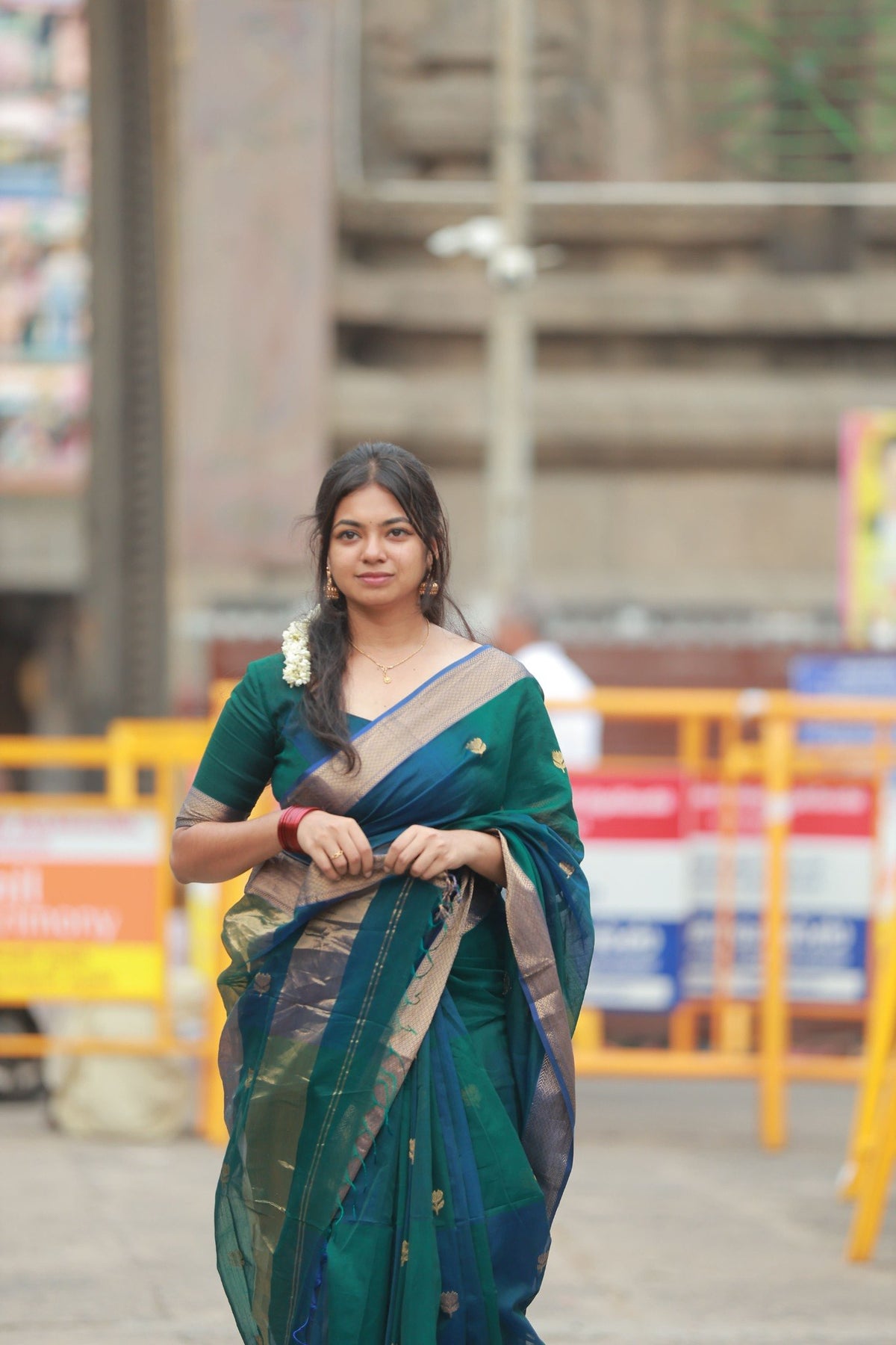 Ahalya – Handwoven Maheswari Silk Cotton Saree