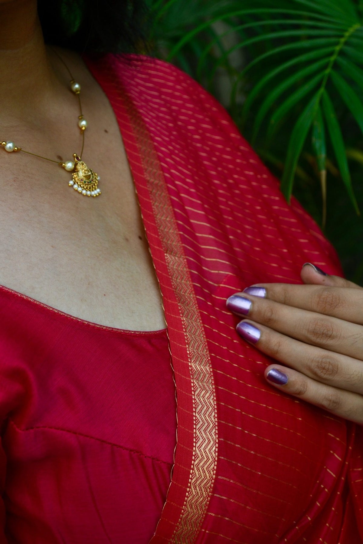 Mrinalini - Handwoven Maheswari Silk Cotton Saree