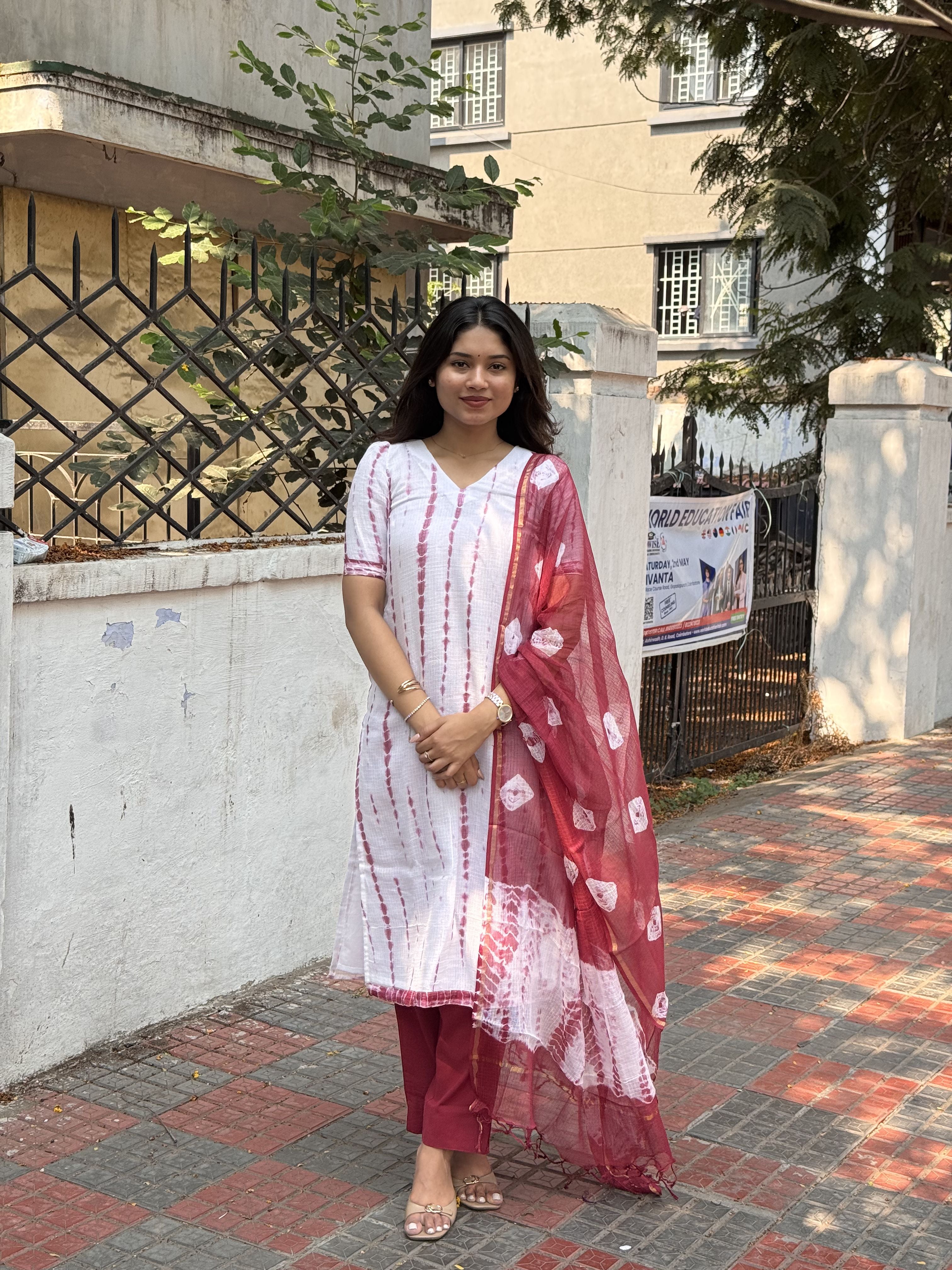 Zariya Shibori Kota Doria Suit Set